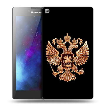 Силиконовый чехол на Lenovo Tab 3 8 с принтом Герб России золотой