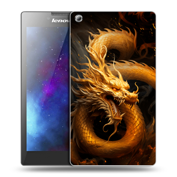 Силиконовый чехол на Lenovo Tab 3 8 с принтом Золотой дракон