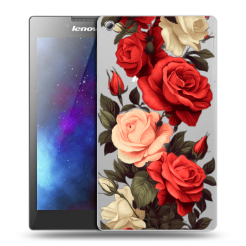 Силиконовый чехол на Lenovo Tab 3 8 с принтом Розы