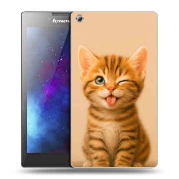 Силиконовый чехол на Lenovo Tab 3 8 с принтом котенок
