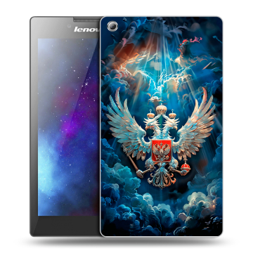 Силиконовый чехол на Lenovo Tab 3 8 с принтом Герб флаг России