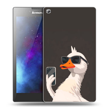 Силиконовый чехол на Lenovo Tab 3 8 с принтом утка в очках