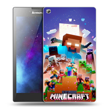 Силиконовый чехол на Lenovo Tab 3 8 с принтом Майнкрафт Minecraft