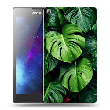 Силиконовый чехол на Lenovo Tab 3 8 с принтом Листья