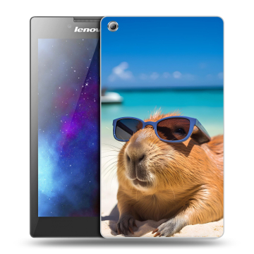 Силиконовый чехол на Lenovo Tab 3 8 с принтом Капибара