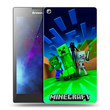 Силиконовый чехол на Lenovo Tab 3 8 с принтом Майнкрафт