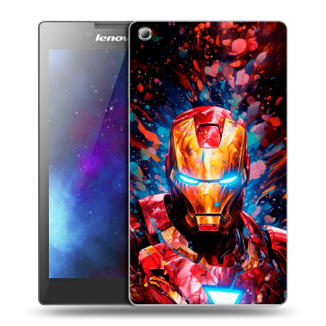 Силиконовый чехол на Lenovo Tab 3 8 с принтом Железный человек Ironman
