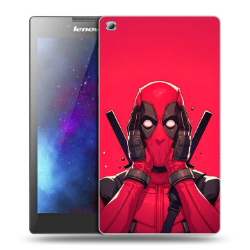 Силиконовый чехол на Lenovo Tab 3 8 с принтом Дедпул Deadpool Силиконовый чехол на Lenovo Tab 3 8 с принтом Дедпул Deadpool