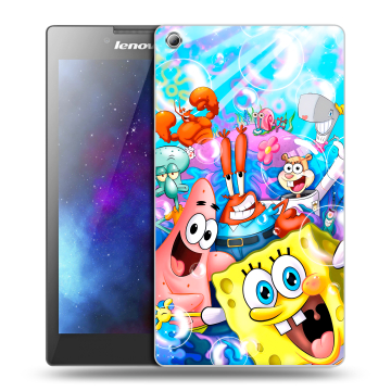 Силиконовый чехол на Lenovo Tab 3 8 с принтом спанчбоб спанч боб