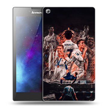 Силиконовый чехол на Lenovo Tab 3 8 с принтом Реал Роналдо Real Ronaldo Силиконовый чехол на Lenovo Tab 3 8 с принтом Реал Роналдо Real Ronaldo