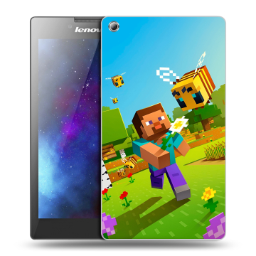Силиконовый чехол на планшета Lenovo Tab 3 8 с принтом Майнкрафт Minecraft