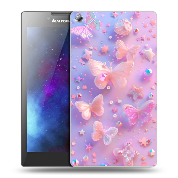 Силиконовый чехол на планшета Lenovo Tab 3 8 с принтом Бабочки