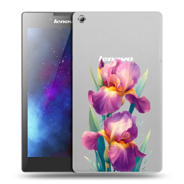 Силиконовый чехол на планшета Lenovo Tab 3 8 с принтом Цветы орхидеи