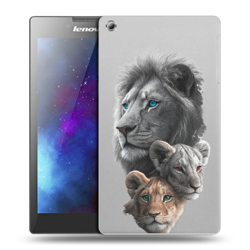 Силиконовый чехол на планшета Lenovo Tab 3 8 с принтом Львы