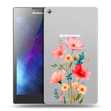 Силиконовый чехол на планшета Lenovo Tab 3 8 с принтом Цветы