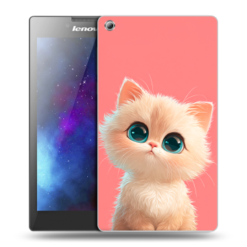 Силиконовый чехол на планшета Lenovo Tab 3 8 с принтом Розовый котенок