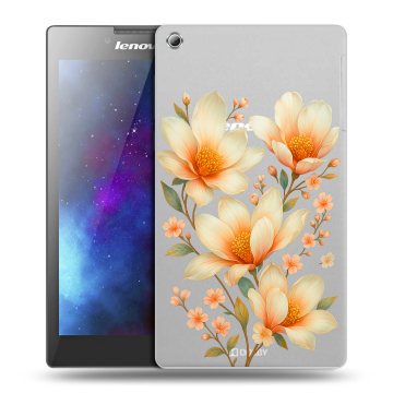 Силиконовый чехол на планшета Lenovo Tab 3 8 с принтом Цветы