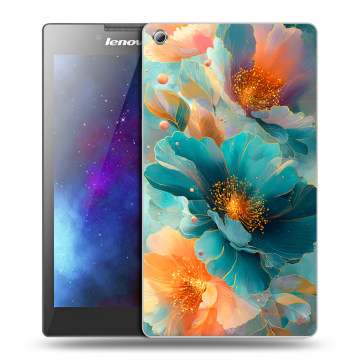 Силиконовый чехол на Lenovo Tab 3 8 с принтом Цветы Силиконовый чехол на Lenovo Tab 3 8 с принтом Цветы