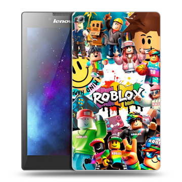 Силиконовый чехол на Lenovo Tab 3 8 с принтом Roblox Роблокс