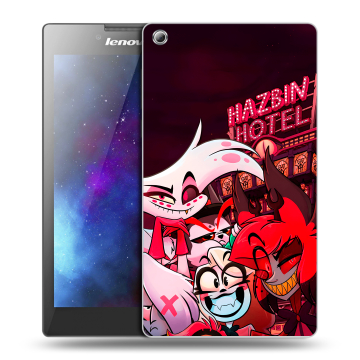 Силиконовый чехол на Lenovo Tab 3 8 с принтом Hazbin Hotel Отель Хазбин