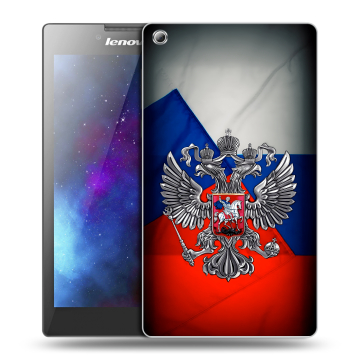 Силиконовый чехол на Lenovo Tab 3 8 с принтом Флаг России