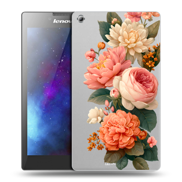 Силиконовый чехол на Lenovo Tab 3 8 с принтом цветы