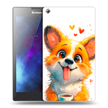 Силиконовый чехол на Lenovo Tab 3 8 с принтом корги