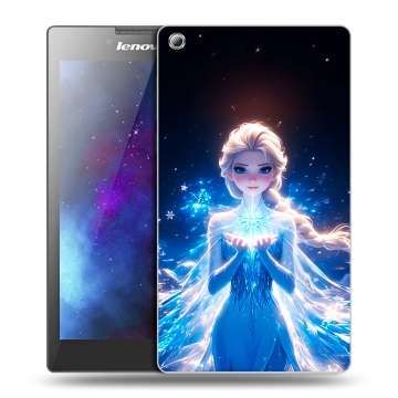 Силиконовый чехол на Lenovo Tab 3 8 с принтом Холодное сердце Frozen Силиконовый чехол на Lenovo Tab 3 8 с принтом Холодное сердце Frozen