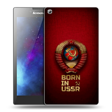Силиконовый чехол на Lenovo Tab 3 8 с принтом Флаг Герб СССР
