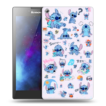 Силиконовый чехол на Lenovo Tab 3 8 с принтом Лило и Стич Силиконовый чехол на Lenovo Tab 3 8 с принтом Лило и Стич