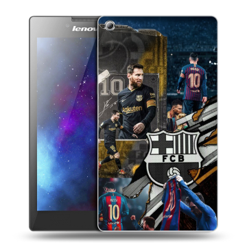Силиконовый чехол на Lenovo Tab 3 8 с принтом Messi Barcelona