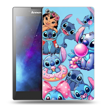 Силиконовый чехол на Lenovo Tab 3 8 с принтом Лило и Стич Силиконовый чехол на Lenovo Tab 3 8 с принтом Лило и Стич