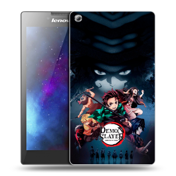 Силиконовый чехол на Lenovo Tab 3 8 с принтом Demon Slayer Клинок рассекающий демонов Силиконовый чехол на Lenovo Tab 3 8 с принтом Demon Slayer Клинок рассекающий демонов