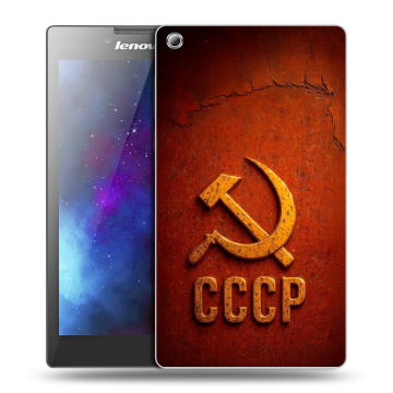 Силиконовый чехол на Lenovo Tab 3 8 с принтом Флаг Герб СССР