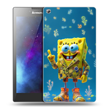 Силиконовый чехол на Lenovo Tab 3 8 с принтом Спанч боб Спанчбоб