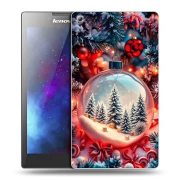 Силиконовый чехол на Lenovo Tab 3 8 с принтом Новый год Силиконовый чехол на Lenovo Tab 3 8 с принтом Новый год