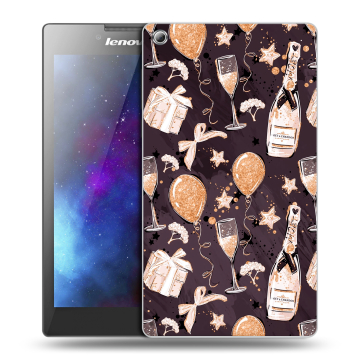 Силиконовый чехол на Lenovo Tab 3 8 с принтом Новый год Силиконовый чехол на Lenovo Tab 3 8 с принтом Новый год
