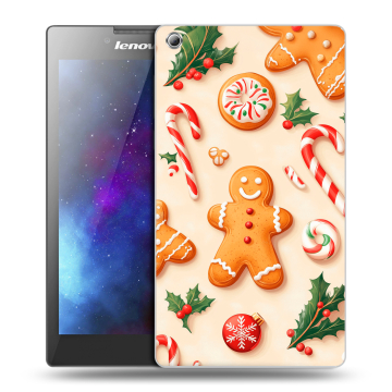 Силиконовый чехол на Lenovo Tab 3 8 с принтом Новый год Силиконовый чехол на Lenovo Tab 3 8 с принтом Новый год