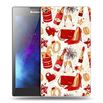Силиконовый чехол на Lenovo Tab 3 8 с принтом Новый год Силиконовый чехол на Lenovo Tab 3 8 с принтом Новый год