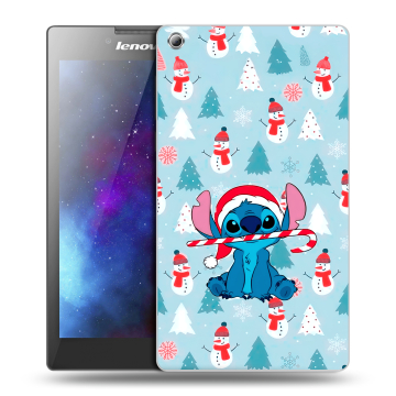 Силиконовый чехол на Lenovo Tab 3 8 с принтом Стич Новый год