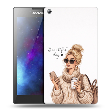 Силиконовый чехол на Lenovo Tab 3 8 с принтом женский Силиконовый чехол на Lenovo Tab 3 8 с принтом женский