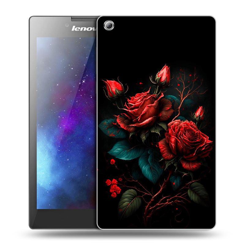 Силиконовый чехол на Lenovo Tab 3 8 с принтом Розы красные Силиконовый чехол на Lenovo Tab 3 8 с принтом Розы красные