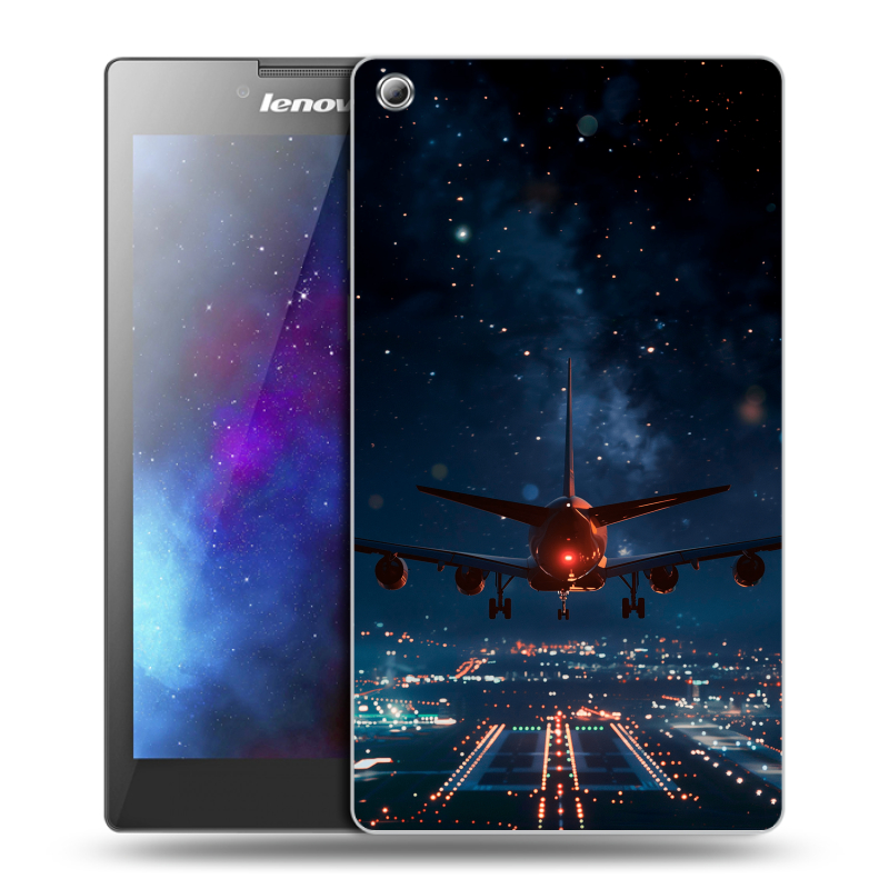 Силиконовый чехол на Lenovo Tab 3 8 с принтом самолет Силиконовый чехол на Lenovo Tab 3 8 с принтом самолет