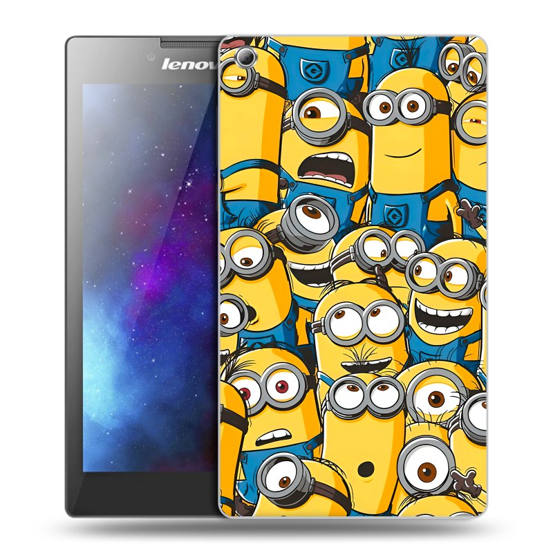 Силиконовый чехол на Lenovo Tab 3 8 с принтом Миньоны Силиконовый чехол на Lenovo Tab 3 8 с принтом Миньоны