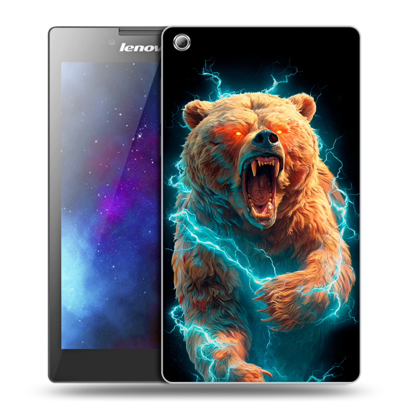 Силиконовый чехол на Lenovo Tab 3 8 с принтом Медведь Силиконовый чехол на Lenovo Tab 3 8 с принтом Медведь