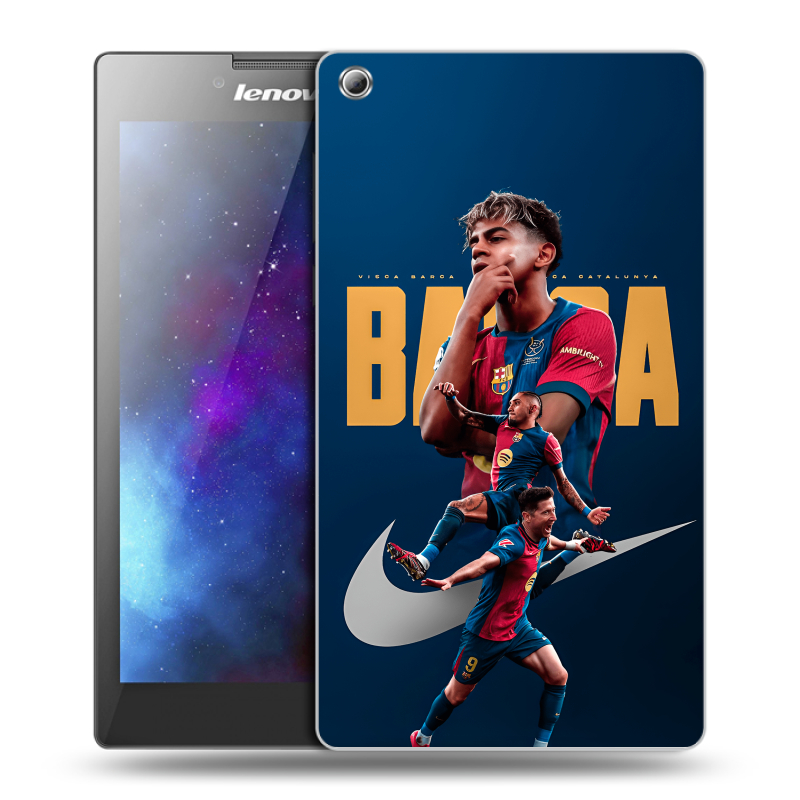 Силиконовый чехол на Lenovo Tab 3 8 с принтом Барселона Barca Yamal Силиконовый чехол на Lenovo Tab 3 8 с принтом Барселона Barca Yamal