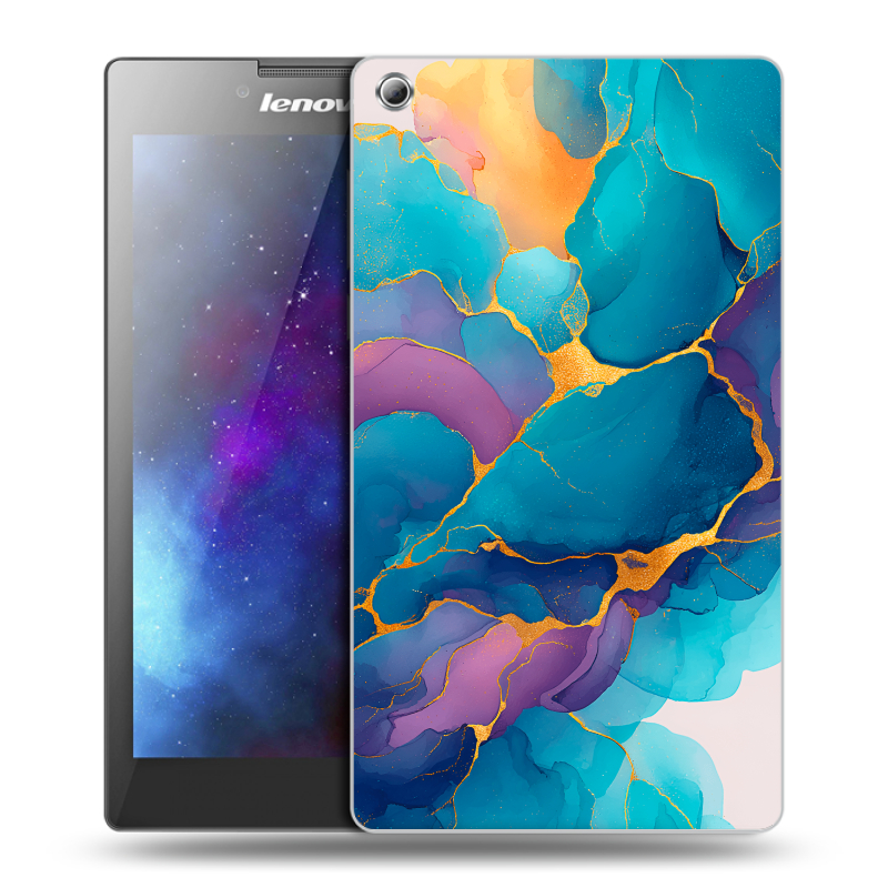 Силиконовый чехол на Lenovo Tab 3 8 с принтом Мрамор блестки Силиконовый чехол на Lenovo Tab 3 8 с принтом Мрамор блестки