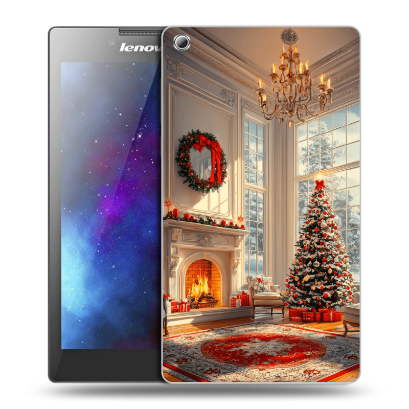 Силиконовый чехол на Lenovo Tab 3 8 с принтом Новый год Силиконовый чехол на Lenovo Tab 3 8 с принтом Новый год