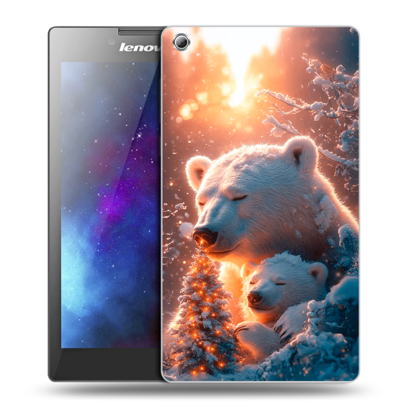 Силиконовый чехол на Lenovo Tab 3 8 с принтом Новый год Силиконовый чехол на Lenovo Tab 3 8 с принтом Новый год