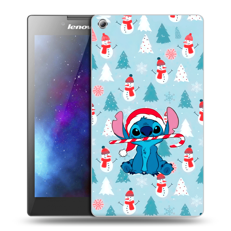 Силиконовый чехол на Lenovo Tab 3 8 с принтом Стич Новый год Силиконовый чехол на Lenovo Tab 3 8 с принтом Стич Новый год